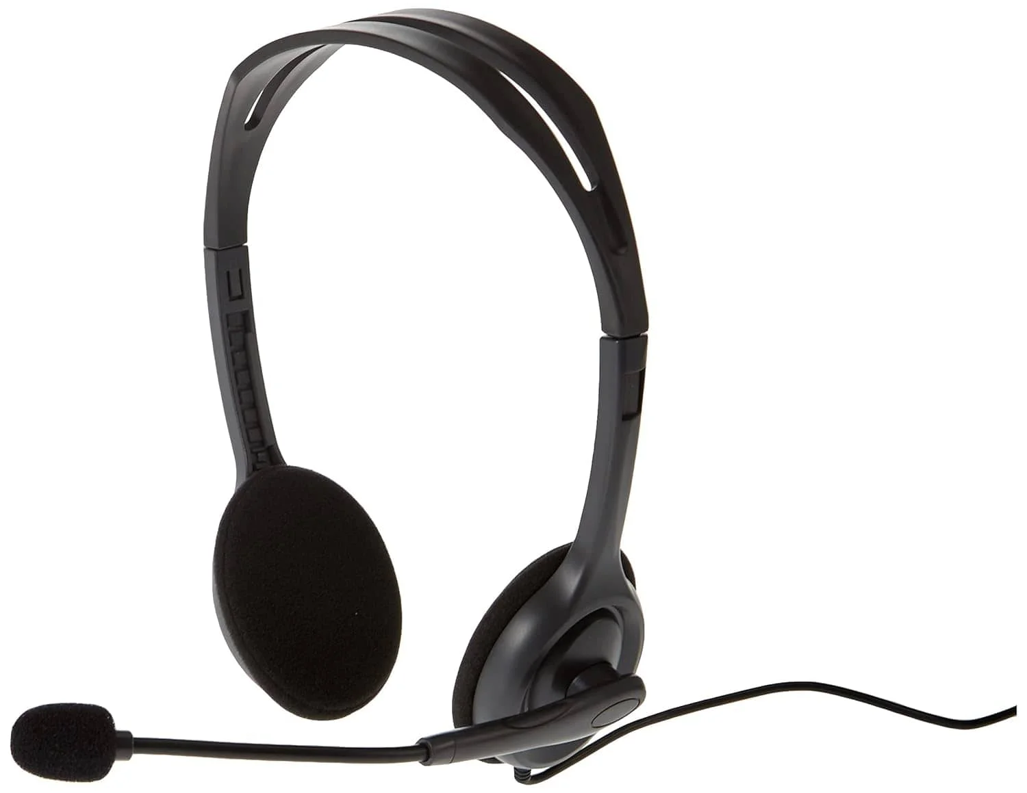 Logitech H110 Wired On Ear Headphones With Mic, Stereo With