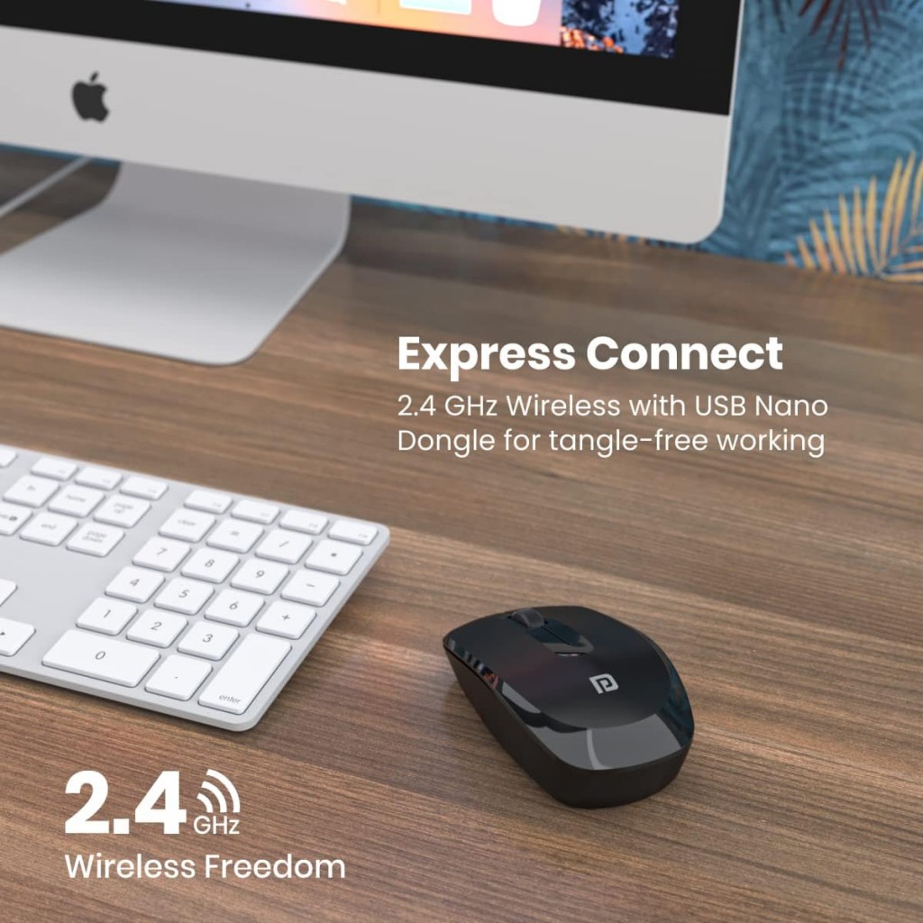 Portronics Toad 25 Wireless Mouse, 2.4 GHz with USB Nano Dongle, 1200 DPI (Black) Portronics Toad 25 Wireless Mouse, 2.4 GHz with USB Nano Dongle, 1200 DPI (Black)