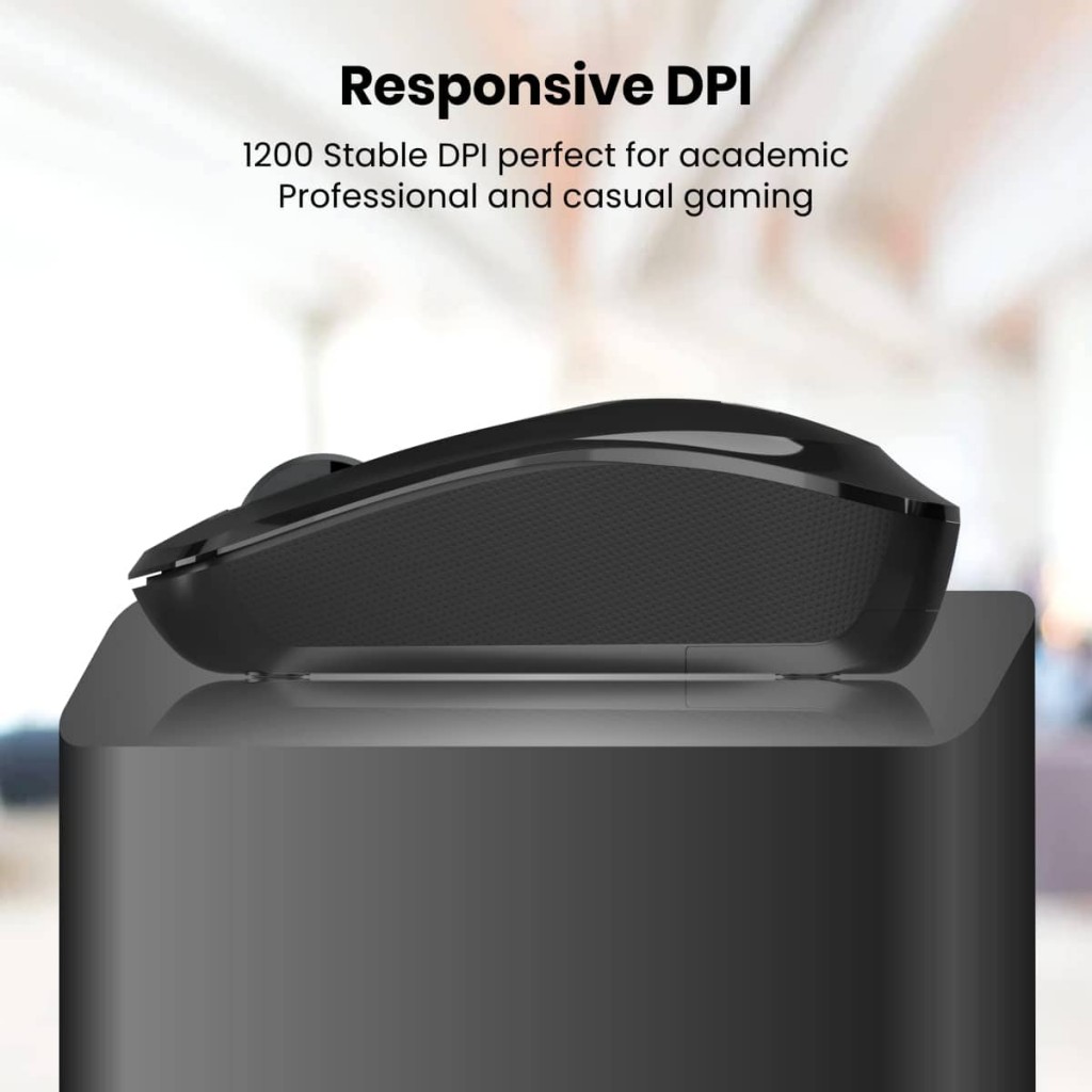 Portronics Toad 25 Wireless Mouse, 2.4 GHz with USB Nano Dongle, 1200 DPI (Black) Portronics Toad 25 Wireless Mouse, 2.4 GHz with USB Nano Dongle, 1200 DPI (Black)