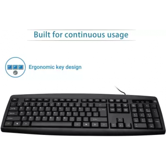 Flipkart SmartBuy K3136 Wired USB Desktop Keyboard  (Black)