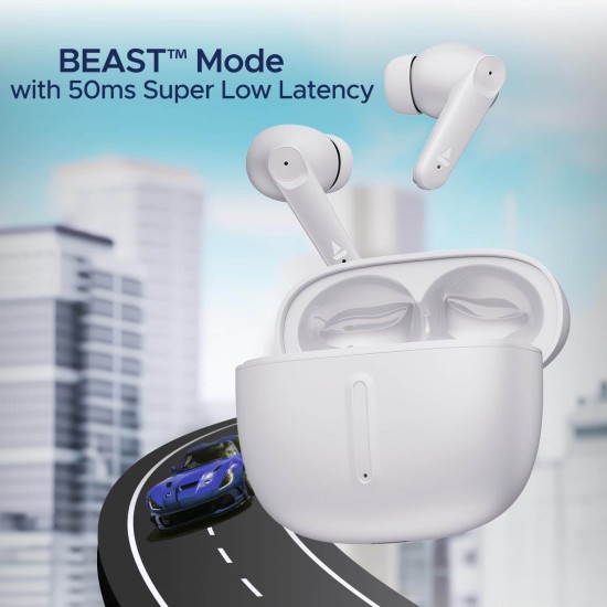 boAt Airdopes Max TWS Earbuds with 100 HRS Playtime, Bluetooth (Ivory White)