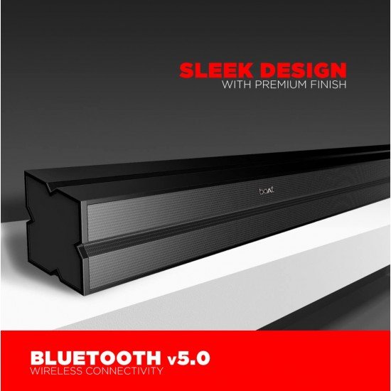 boAt AAVANTE Bar 1300 60W 2.0 Channel Bluetooth Soundbar Signature Sound, Multiple Connectivity Modes, (Premium Black)