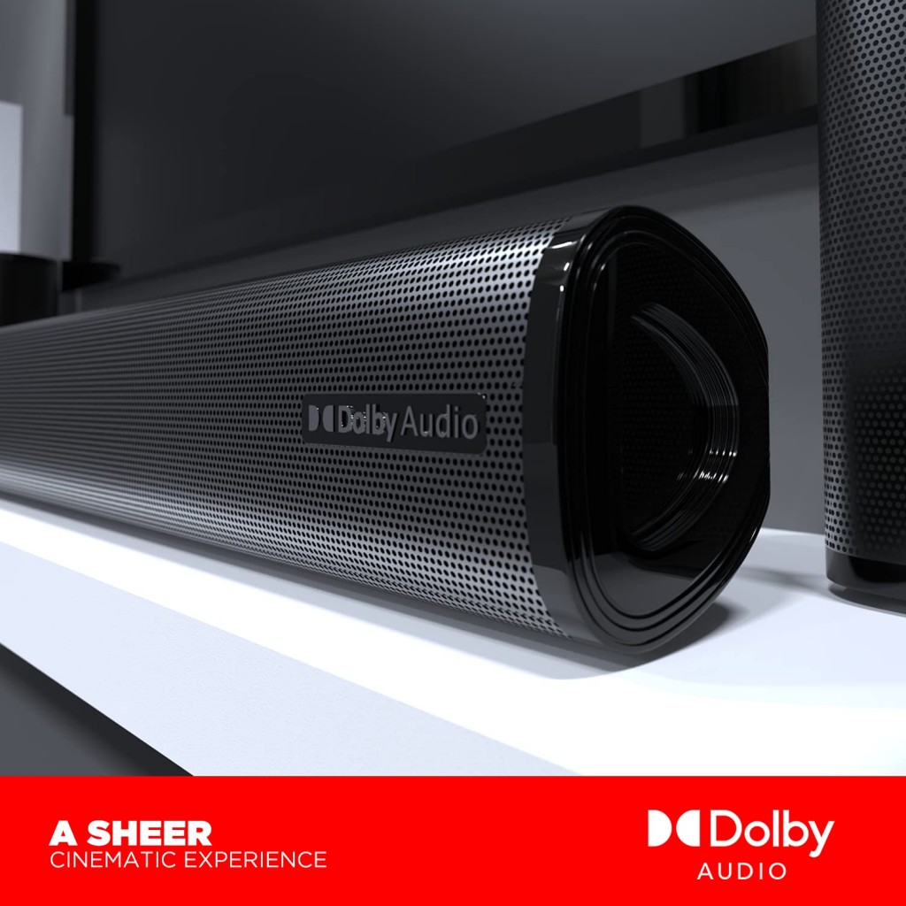 boAt AAVANTE Bar 3100D 260W 5.1 Channel Bluetooth Soundbar with Dolby Digital/Digital Plus, Wired Subwoofer boAt AAVANTE Bar 3100D 260W 5.1 Channel Bluetooth Soundbar with Dolby Digital/Digital Plus, Wired Subwoofer