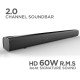 boAt Aavante Bar 1160 60 Watt 2.0 Channel Wireless Bluetooth Soundbar (Premium Black)