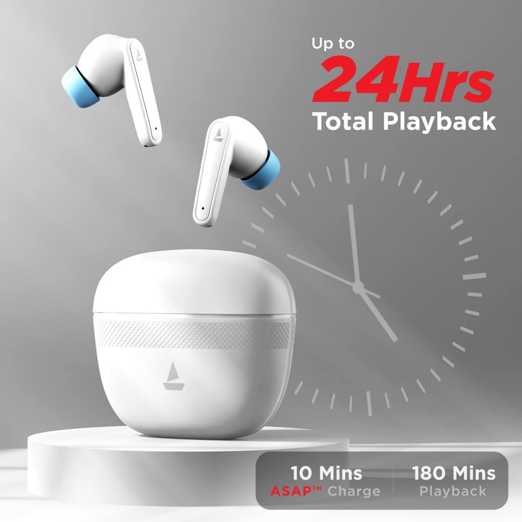 boAt Airdopes 113 TWS Wireless in Ear Earbuds with ENx Tech, Beast Mode, ASAP (Bold Blue) boAt Airdopes 113 TWS Wireless in Ear Earbuds with ENx Tech, Beast Mode, ASAP (Bold Blue)