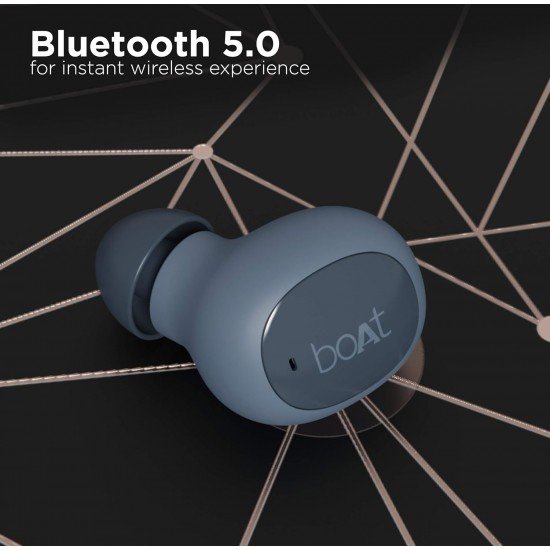 boAt Airdopes 121v2 in-Ear True Wireless Earbuds with Upto 14 Hours Playback, with Mic, 8MM (Midnight Blue)