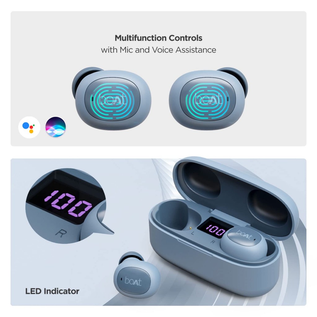 boAt Airdopes 121v2 in-Ear True Wireless Earbuds with Upto 14 Hours Playback, with Mic, 8MM (Midnight Blue) boAt Airdopes 121v2 in-Ear True Wireless Earbuds with Upto 14 Hours Playback, with Mic, 8MM (Midnight Blue)