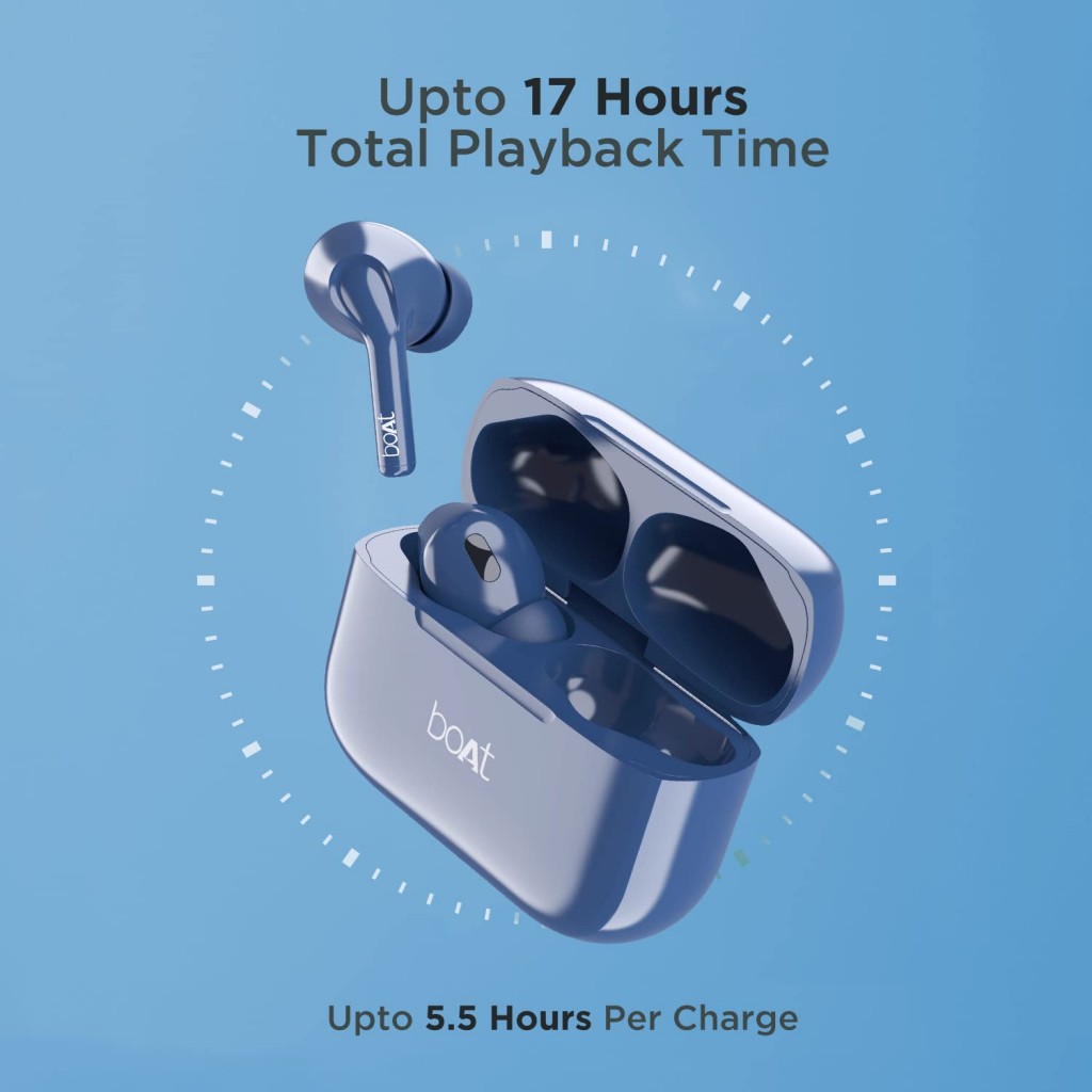 boAt Airdopes 161 TWS Earbuds with ASAP™ Charge, 17H Playtime, IWP™, Immersive Audio, IPX5, Touch Controls(Pebble Black) boAt Airdopes 161 TWS Earbuds with ASAP™ Charge, 17H Playtime, IWP™, Immersive Audio, IPX5, Touch Controls(Pebble Black)