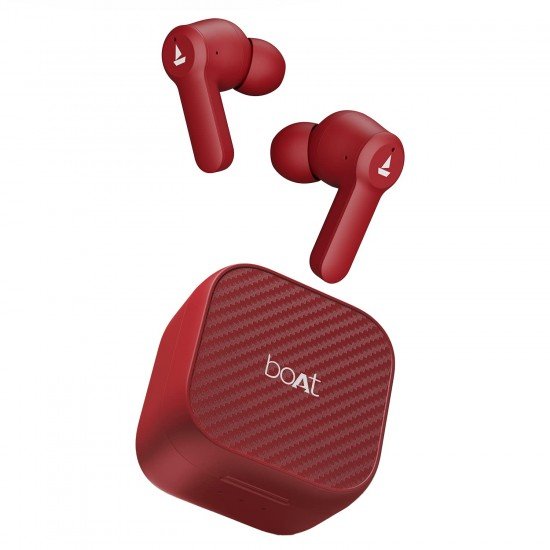 boAt Airdopes Fuel in Ear Headphones, Quad Mics, ENx™ Tech, Beast™ (Wanderer Maroon)