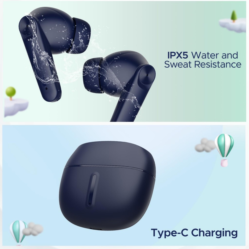 boAt Airdopes Max TWS Earbuds with 100 HRS Playtime, (Carbon Blue) boAt Airdopes Max TWS Earbuds with 100 HRS Playtime, (Carbon Blue)