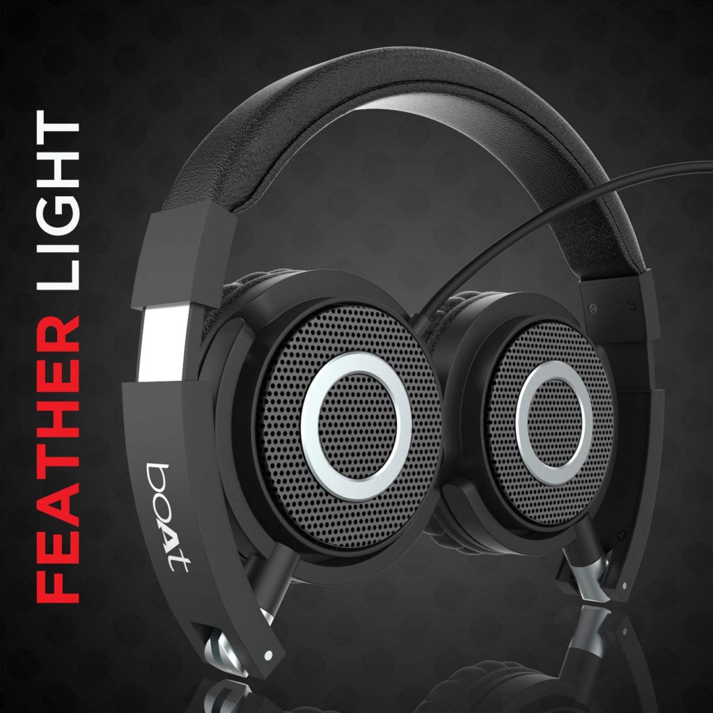 boAt BassHeads 900 On-Ear Wired Headphone with Mic (black) boAt BassHeads 900 On-Ear Wired Headphone with Mic (black)