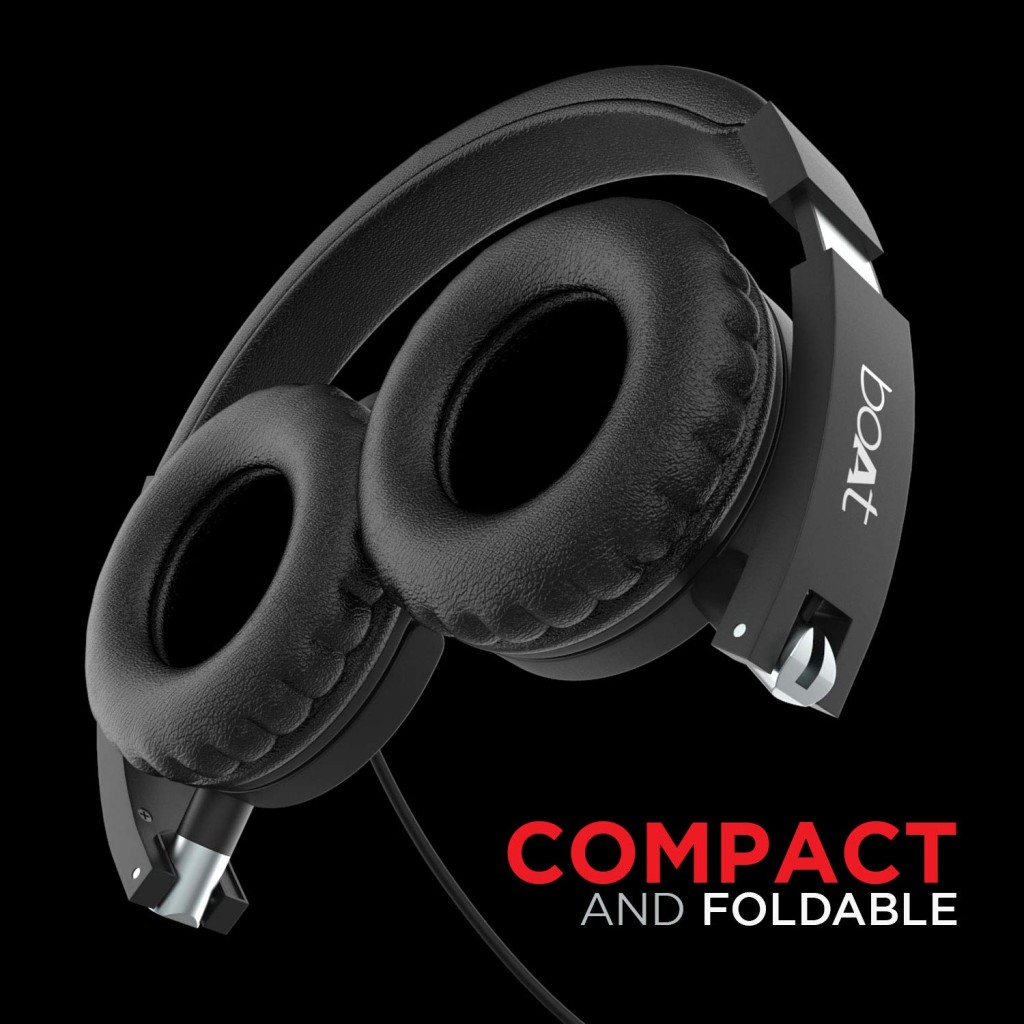 boAt BassHeads 900 On-Ear Wired Headphone with Mic (black) boAt BassHeads 900 On-Ear Wired Headphone with Mic (black)