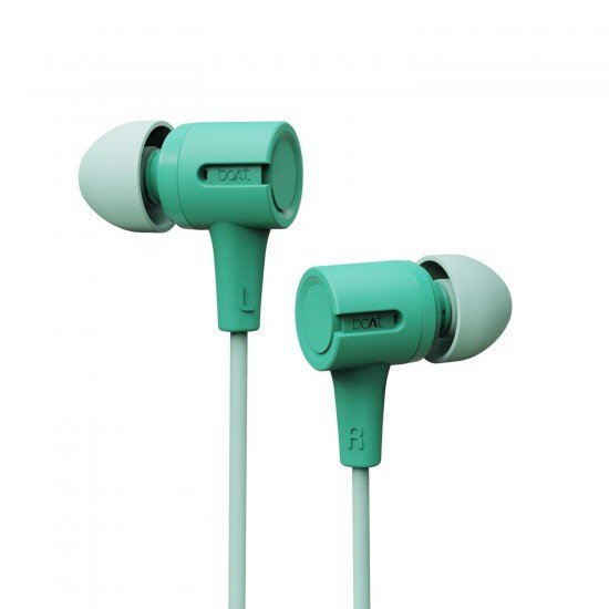 boAt Bassheads 102 Wired in Ear Earphones with Mic (Mint Green)