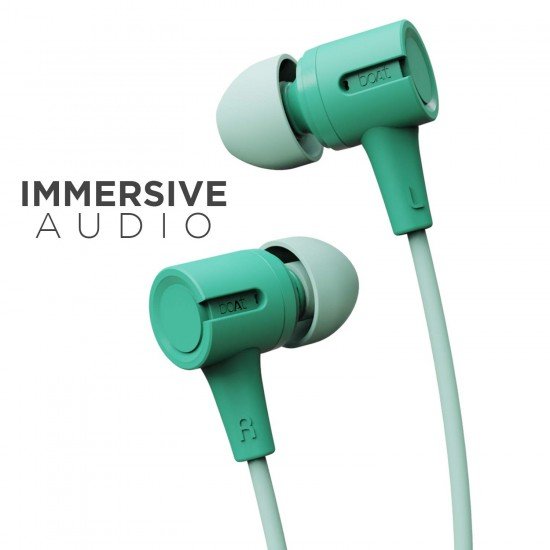 boAt Bassheads 102 Wired in Ear Earphones with Mic (Mint Green)