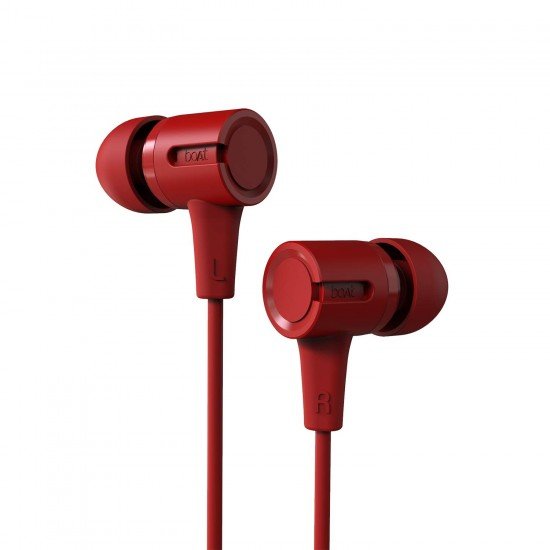 boAt Bassheads 102 in Ear Wired Earphones with Mic(Fiery Red)