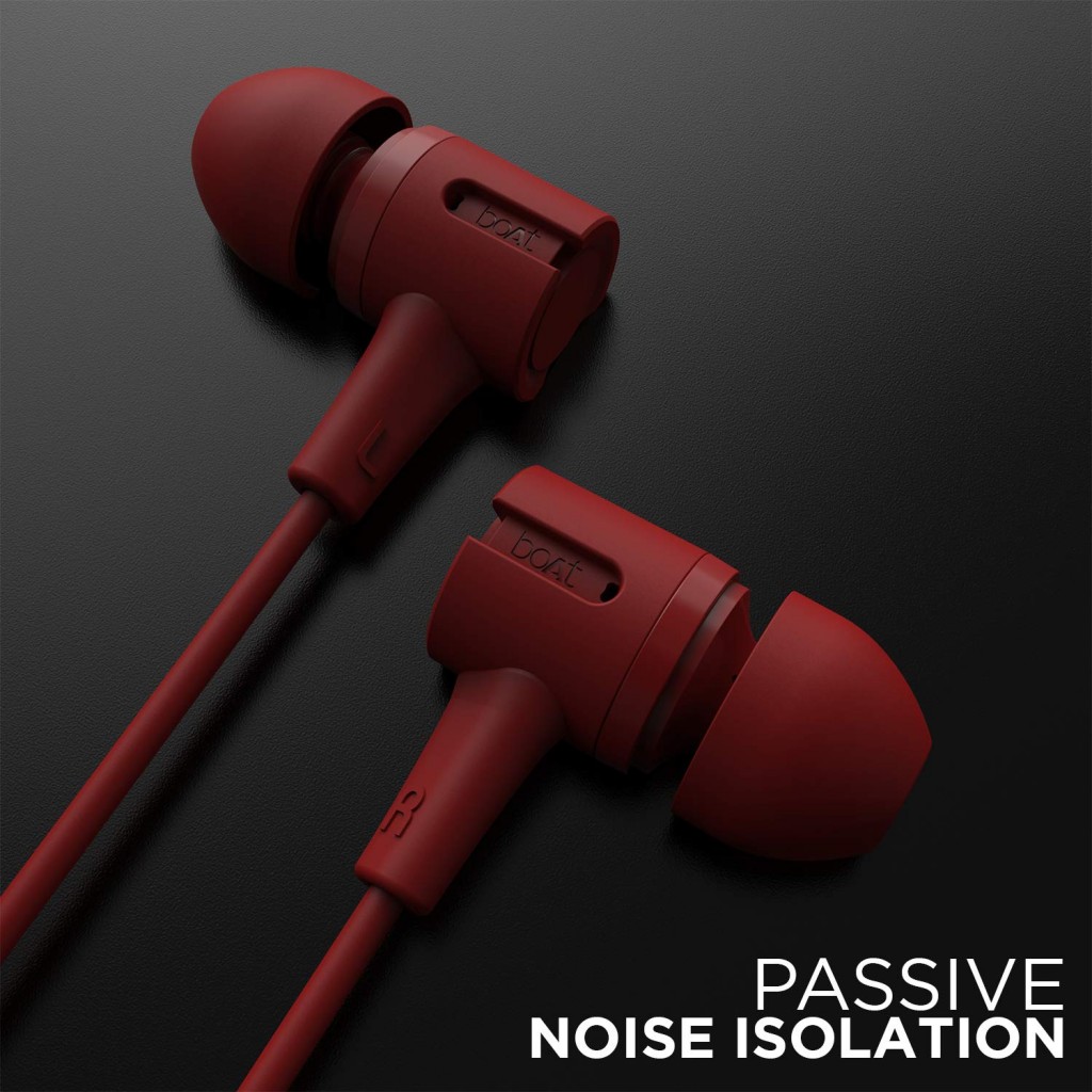 boAt Bassheads 102 in Ear Wired Earphones with Mic(Fiery Red) boAt Bassheads 102 in Ear Wired Earphones with Mic(Fiery Red)