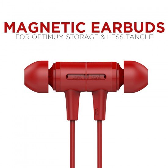 boAt Bassheads 102 in Ear Wired Earphones with Mic(Fiery Red)