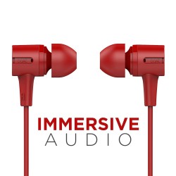 boAt Bassheads 102 in Ear Wired Earphones with Mic(Fiery Red)