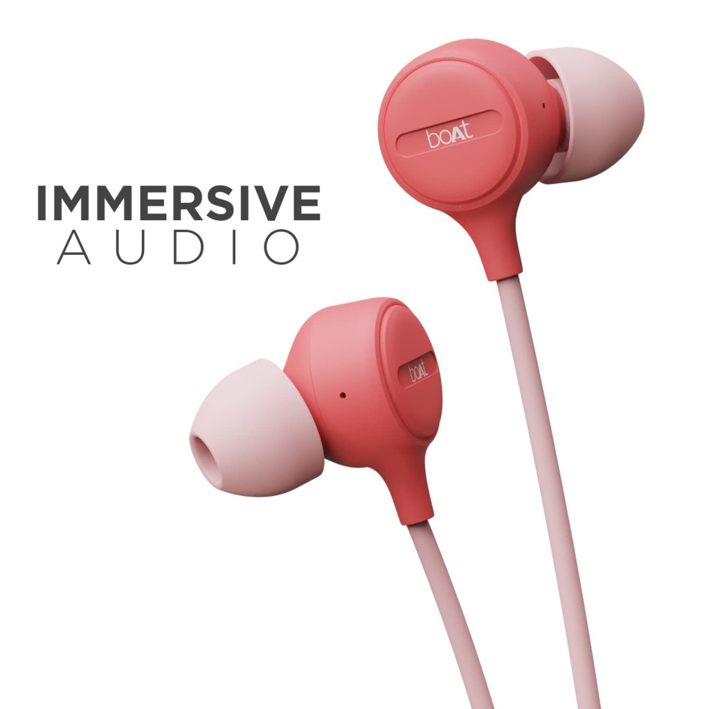 boAt Bassheads 103 Wired in Ear Earphone with Mic (Red) boAt Bassheads 103 Wired in Ear Earphone with Mic (Red)