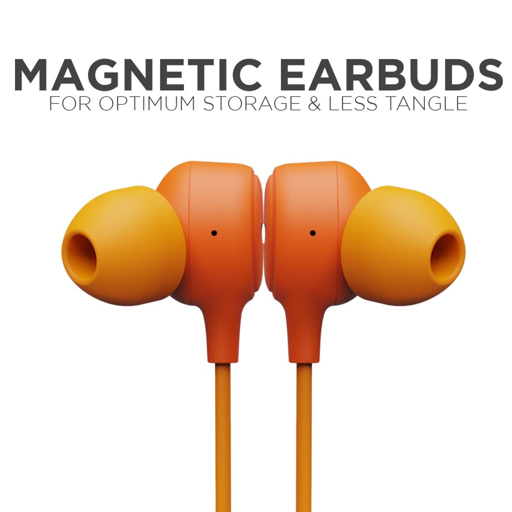 boAt Bassheads 103 in Ear Wired Earphones with Mic(Mint Orange) boAt Bassheads 103 in Ear Wired Earphones with Mic(Mint Orange)