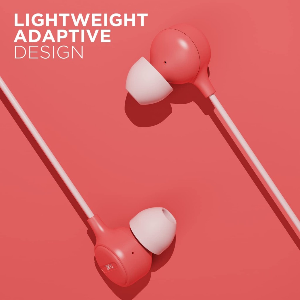 boAt Bassheads 103 in Ear Wired Earphones with Mic (Mint Pink) boAt Bassheads 103 in Ear Wired Earphones with Mic (Mint Pink)