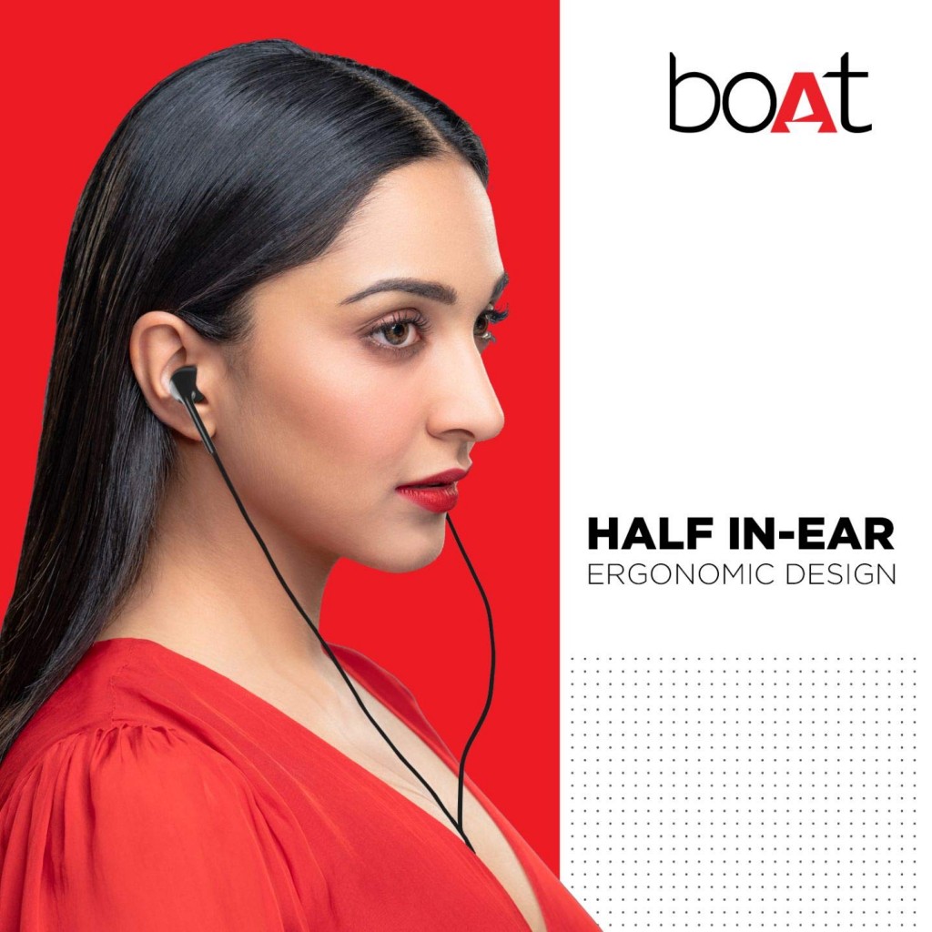 boAt Bassheads 105 Wired in Ear Earphones with Mic (Black) boAt Bassheads 105 Wired in Ear Earphones with Mic (Black)