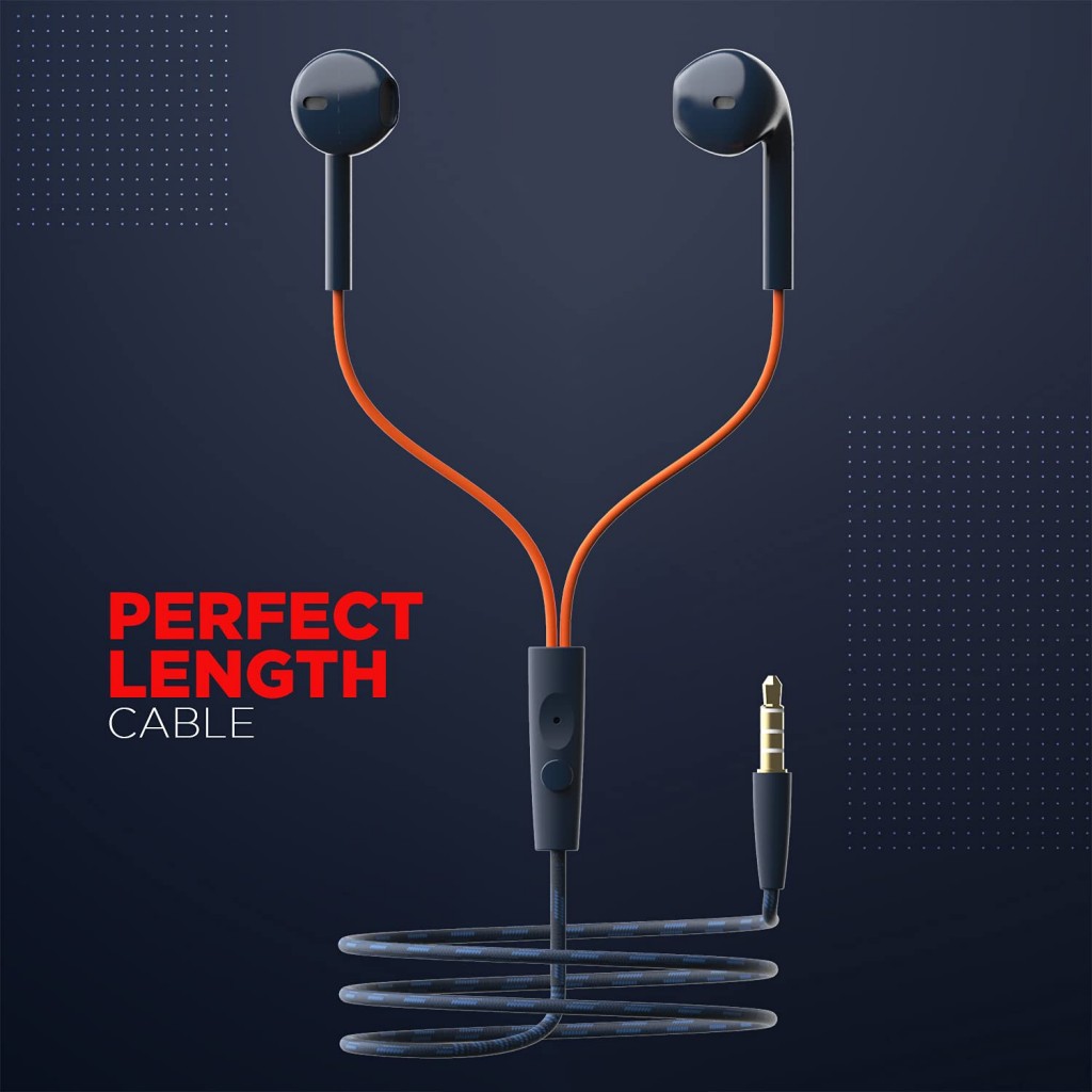 boAt Bassheads 105 Wired in Ear Earphones with Mic (Blue) boAt Bassheads 105 Wired in Ear Earphones with Mic (Blue)