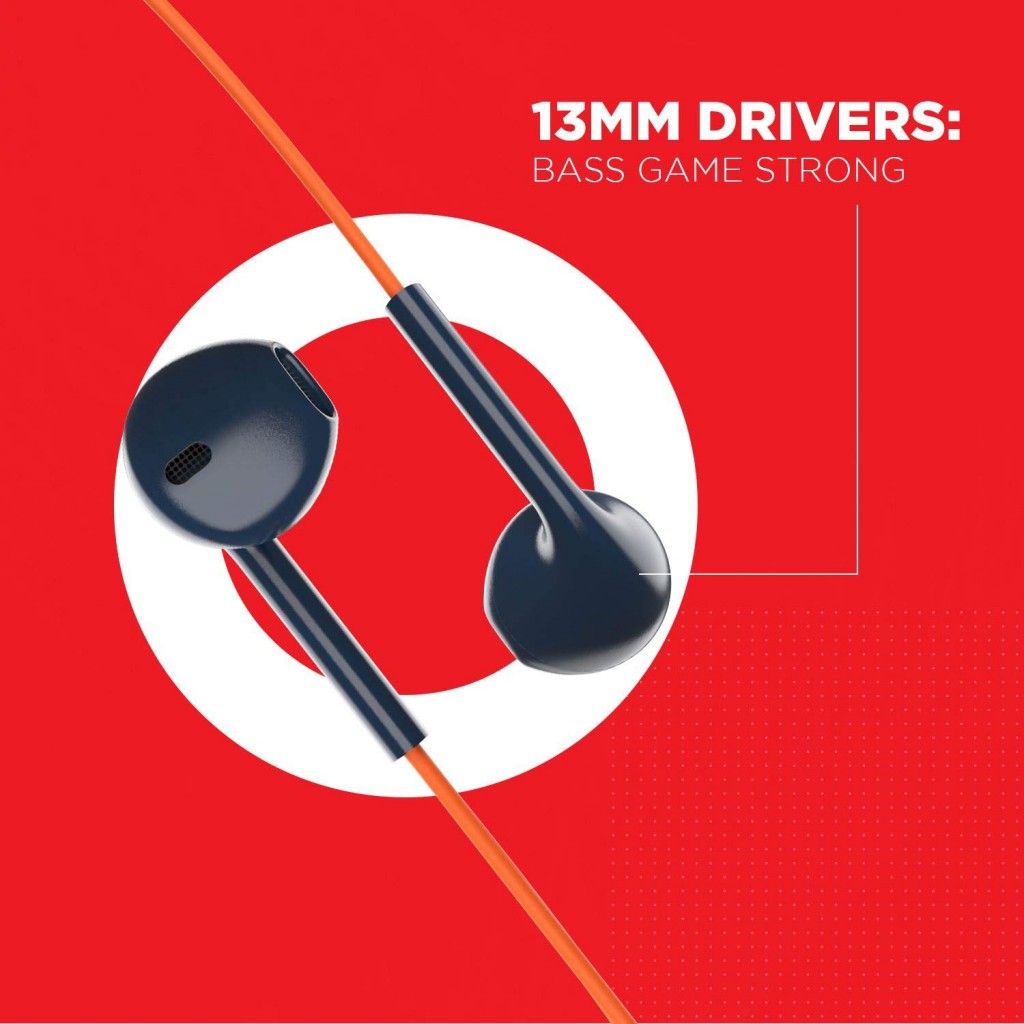 boAt Bassheads 105 Wired in Ear Earphones with Mic (Blue) boAt Bassheads 105 Wired in Ear Earphones with Mic (Blue)
