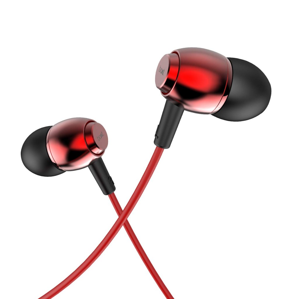 boAt Bassheads 162 in Ear Wired Earphones with Mic(Raging Red) boAt Bassheads 162 in Ear Wired Earphones with Mic(Raging Red)