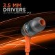 boAt Bassheads 220 Wired in Ear Earphone with Mic (Molten Orange)