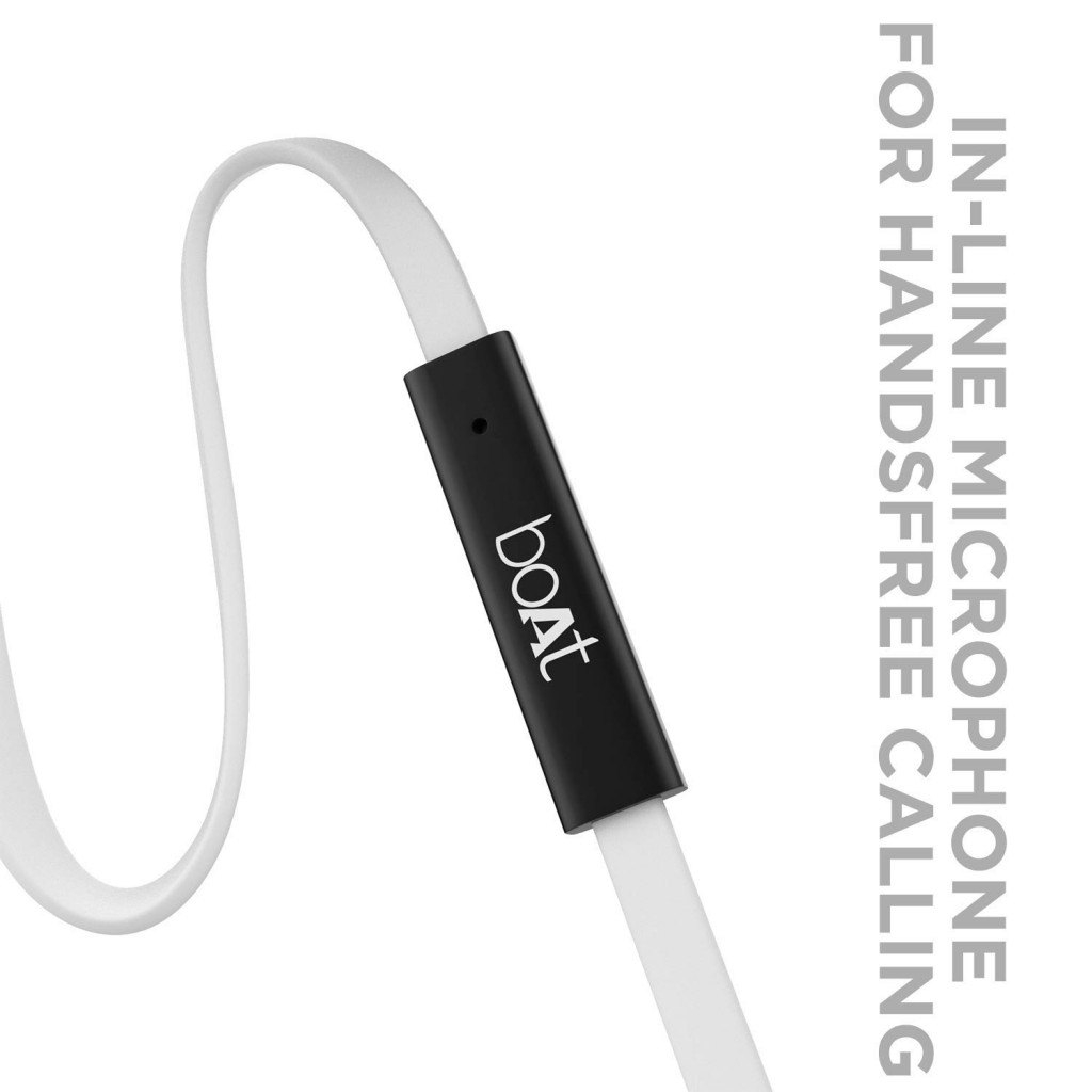 boAt Bassheads 220 Wired in Ear Earphones with Inline Mic(Frosty White) boAt Bassheads 220 Wired in Ear Earphones with Inline Mic(Frosty White)