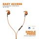 boAt Bassheads 242 in Ear Wired Earphones with Mic(Orange)