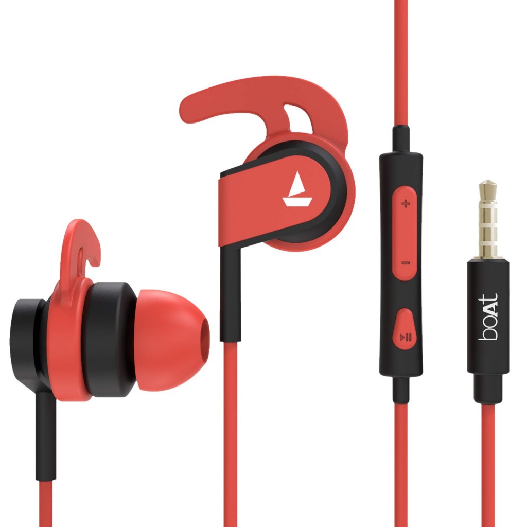boAt Bassheads 242 in Ear Wired Earphones with Mic(Red) boAt Bassheads 242 in Ear Wired Earphones with Mic(Red)
