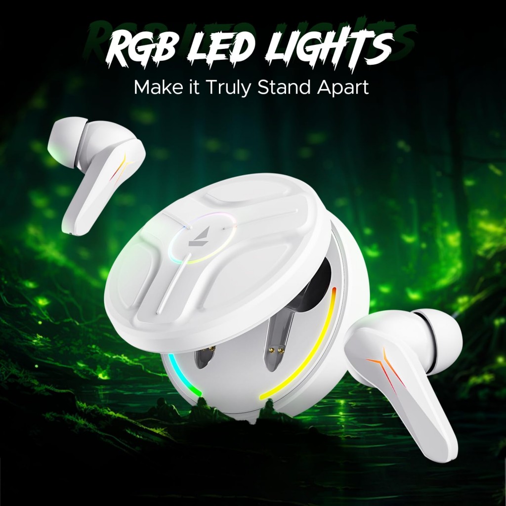 boAt Immortal 141 TWS Gaming Earbuds with Enx Tech, (White Sabre) boAt Immortal 141 TWS Gaming Earbuds with Enx Tech, (White Sabre)