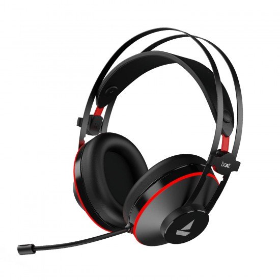 boAt Immortal IM-400 7.1 Channel PC USB Gaming Over-Ear Headphones with 50mm (Black Sabre)