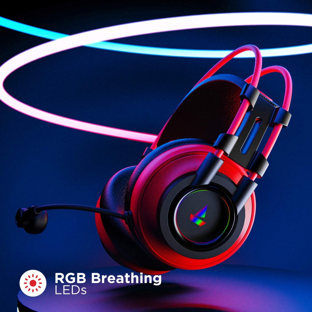 boAt Immortal Im-200 7.1 Channel USB Gaming Wired Over Ear Headphones with (Raging Red) boAt Immortal Im-200 7.1 Channel USB Gaming Wired Over Ear Headphones with (Raging Red)