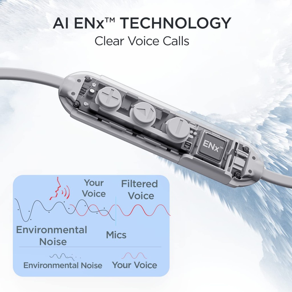 boAt Rockerz Trinity in Ear Earphones with 150H Playtime, Crystal Bionic Sound ENx™ (Just Blue) boAt Rockerz Trinity in Ear Earphones with 150H Playtime, Crystal Bionic Sound ENx™ (Just Blue)