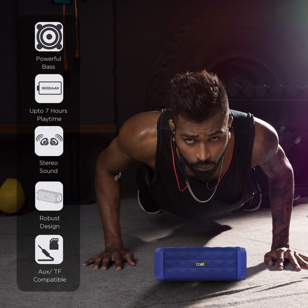 boAt Stone 650 10W Bluetooth Speaker with Upto 7 Hours Playback, IPX5 and Integrated Controls (Blue) boAt Stone 650 10W Bluetooth Speaker with Upto 7 Hours Playback, IPX5 and Integrated Controls (Blue)