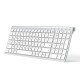 iClever BK10 Bluetooth Keyboard, Multi Device Wireless Keyboard Rechargeable Bluetooth 5.1 Stable /White