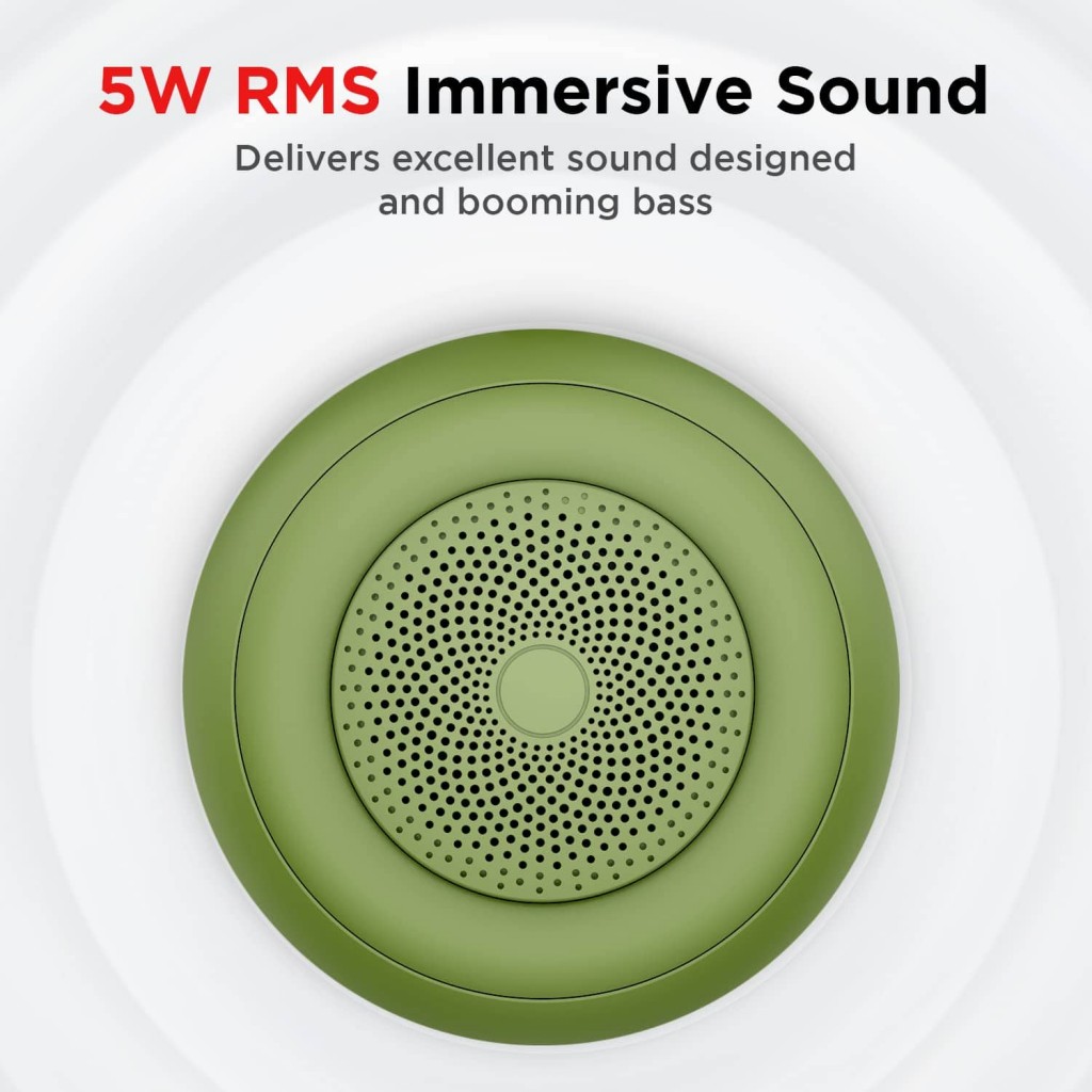 boAt Stone 135 Portable Wireless Speaker with 5W RMS Immersive Sound,IPX4 Water Resistance,True Wireless (Soldier Green) boAt Stone 135 Portable Wireless Speaker with 5W RMS Immersive Sound,IPX4 Water Resistance,True Wireless (Soldier Green)
