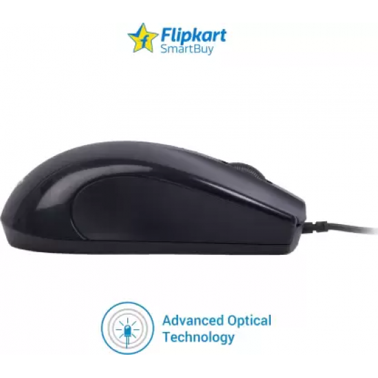 Flipkart SmartBuy WDTM501 Wired Optical Mouse  (USB 2.0, Black)