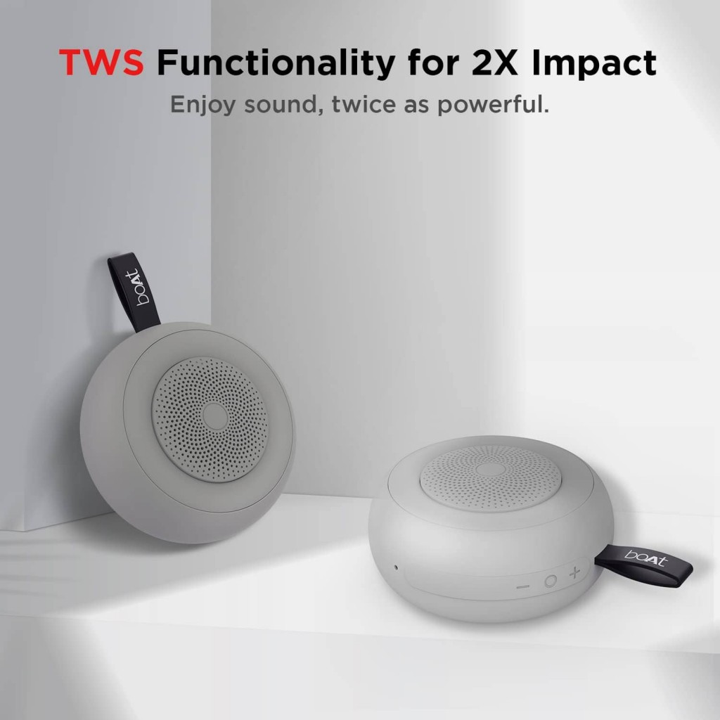 boAt Stone 135 Portable Wireless Speaker with 5W RMS Immersive Sound,IPX4 Water Resistance,True Wireless (Space Grey) boAt Stone 135 Portable Wireless Speaker with 5W RMS Immersive Sound,IPX4 Water Resistance,True Wireless (Space Grey)