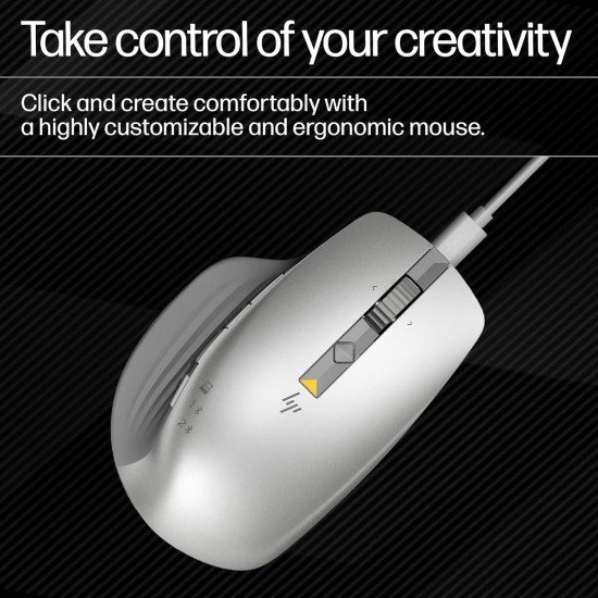 HP 930 Creator Wireless Mouse, USB-A dongle, Bluetooth 5.1, 7 programmable Buttons, Up to 4000 dpi