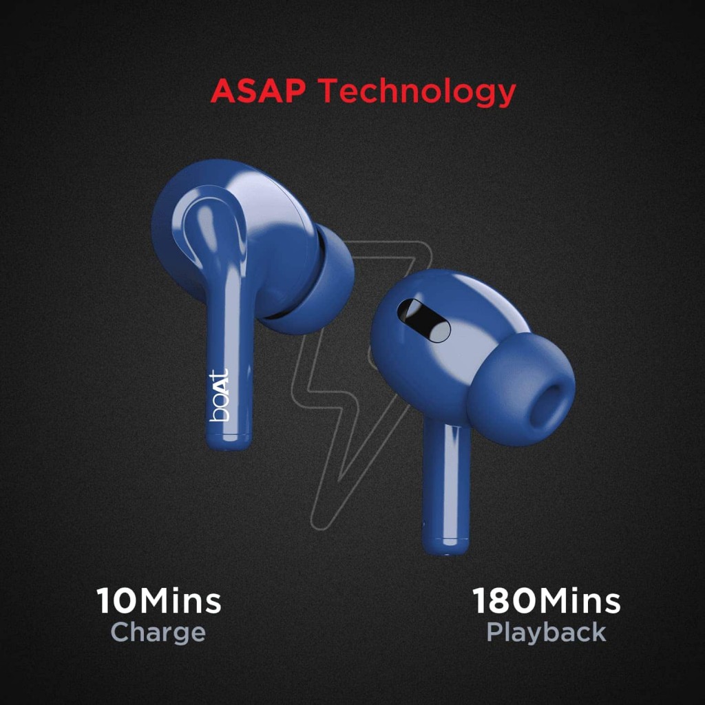 boAt Airdopes 161 TWS Earbuds with ASAP™ Charge, 17H Playtime, IWP™, Immersive Audio, IPX5, Touch Controls (Cool Sapphire) boAt Airdopes 161 TWS Earbuds with ASAP™ Charge, 17H Playtime, IWP™, Immersive Audio, IPX5, Touch Controls (Cool Sapphire)