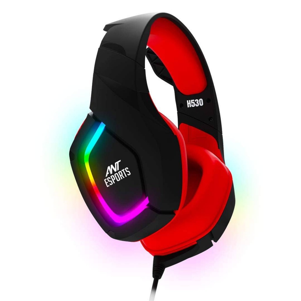 Ant Esports H530 Multi-Platform Pro RGB Gaming Headsetfor PC / PS4 / PS5 / Xbox One / Switch1 with mic, Black Red Ant Esports H530 Multi-Platform Pro RGB Gaming Headsetfor PC / PS4 / PS5 / Xbox One / Switch1 with mic, Black Red