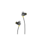 Infinity - JBL Glide 120, in Ear Wireless Earphones with Mic, Deep Bass, Dual Equalizer, 12mm Drivers, Premium Metal Earbuds (Black & Yellow)