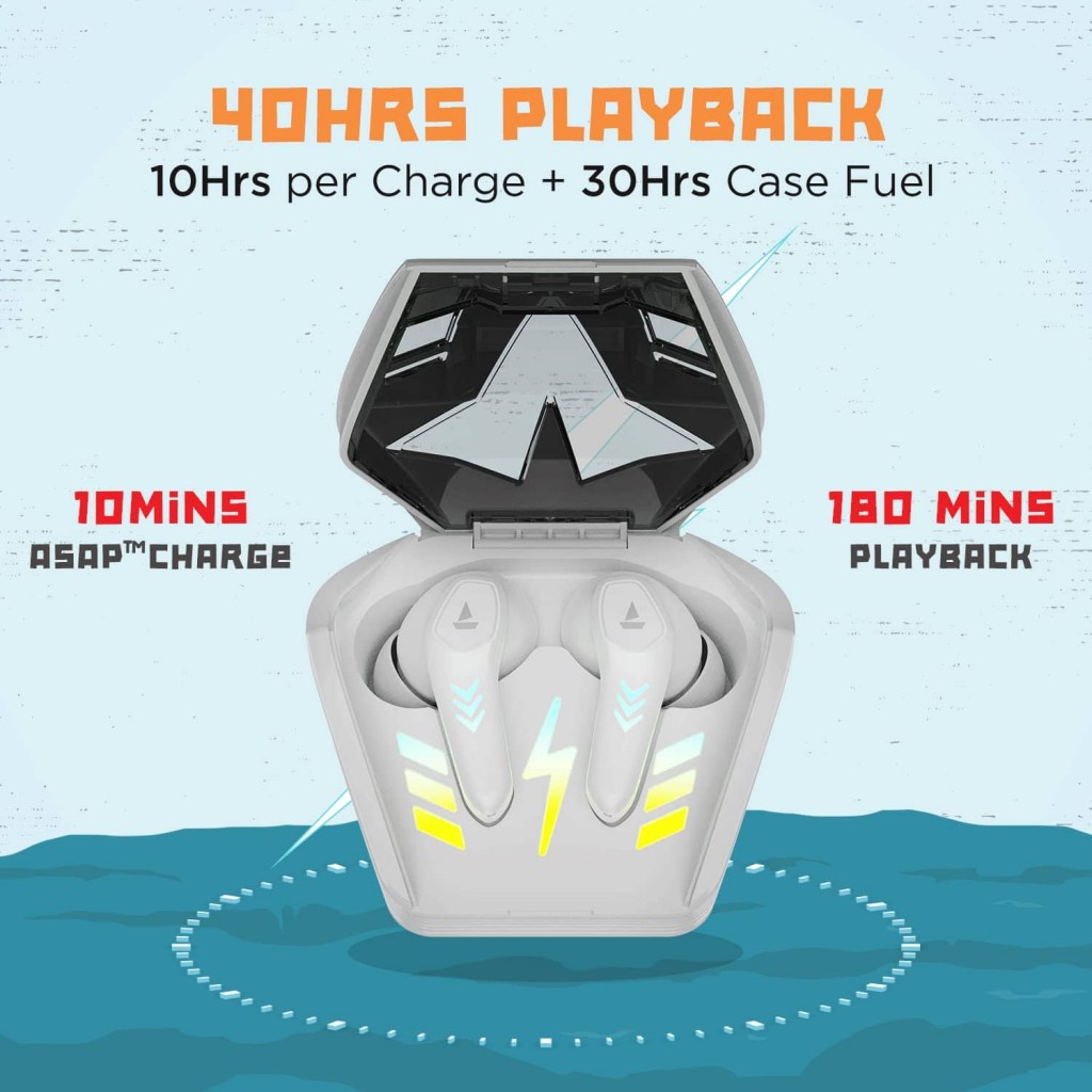boAt Airdopes 190 True Wireless in Ear Earbuds with Beast Mode(50ms) (White Sabre) boAt Airdopes 190 True Wireless in Ear Earbuds with Beast Mode(50ms) (White Sabre)
