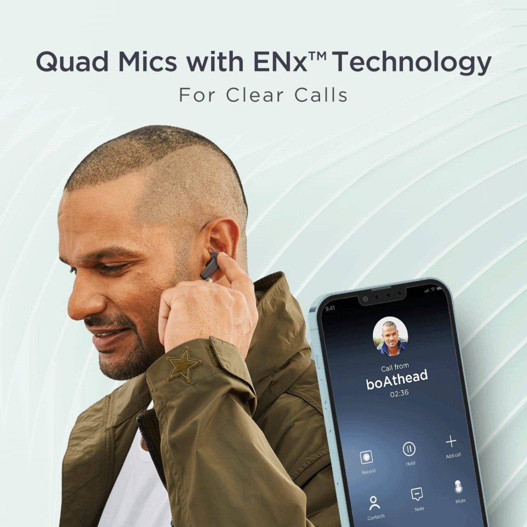 boAt Airdopes 393ANC True Wireless in Ear Earbuds with 32dB Hybrid ANC, Quad Mics with ENx™ (Darvy s Grey) boAt Airdopes 393ANC True Wireless in Ear Earbuds with 32dB Hybrid ANC, Quad Mics with ENx™ (Darvy s Grey)
