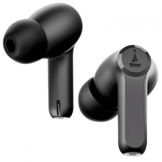 boAt Airdopes 393ANC True Wireless in Ear Earbuds with 32dB Hybrid ANC, Quad Mics with ENx™ (Rogue Black)