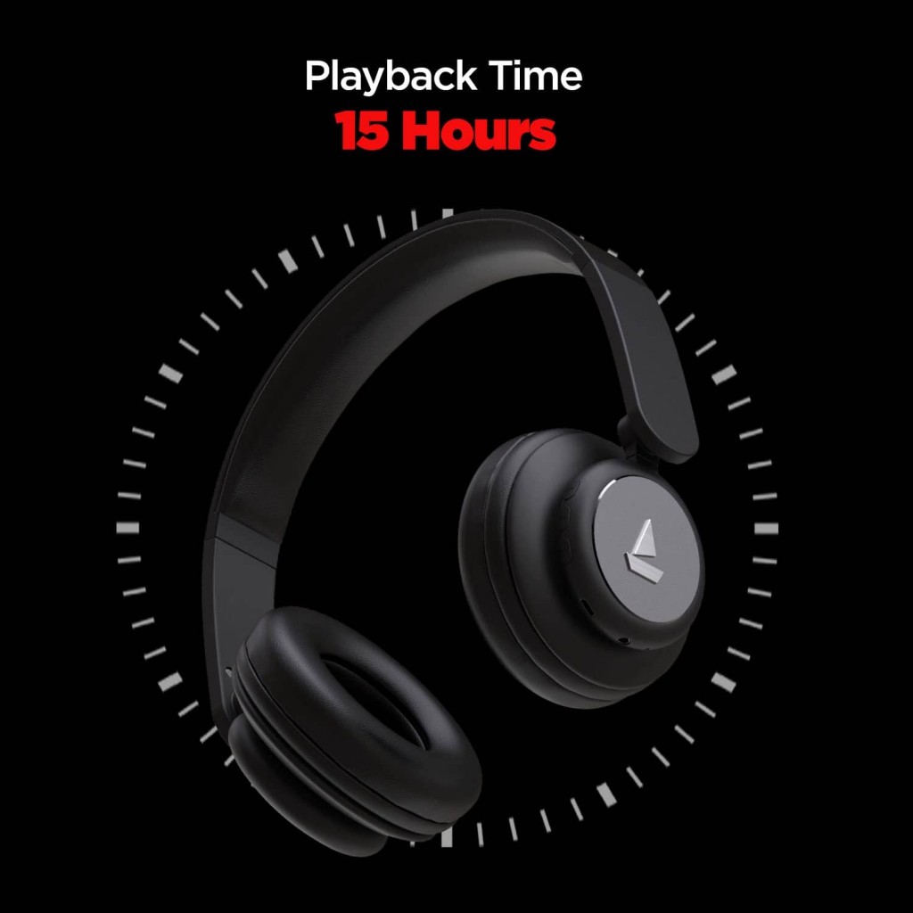 boAt Rockerz 450 Bluetooth On Ear Headphones with Mic, Upto 15 Hours Playback, 40MM (Luscious Black) boAt Rockerz 450 Bluetooth On Ear Headphones with Mic, Upto 15 Hours Playback, 40MM (Luscious Black)
